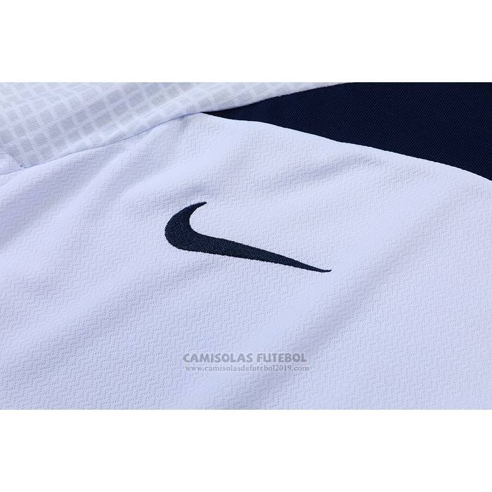 Fato de Treino Paris Saint-Germain Manga Curta 2022-2023 Branco - Calcas Curta
